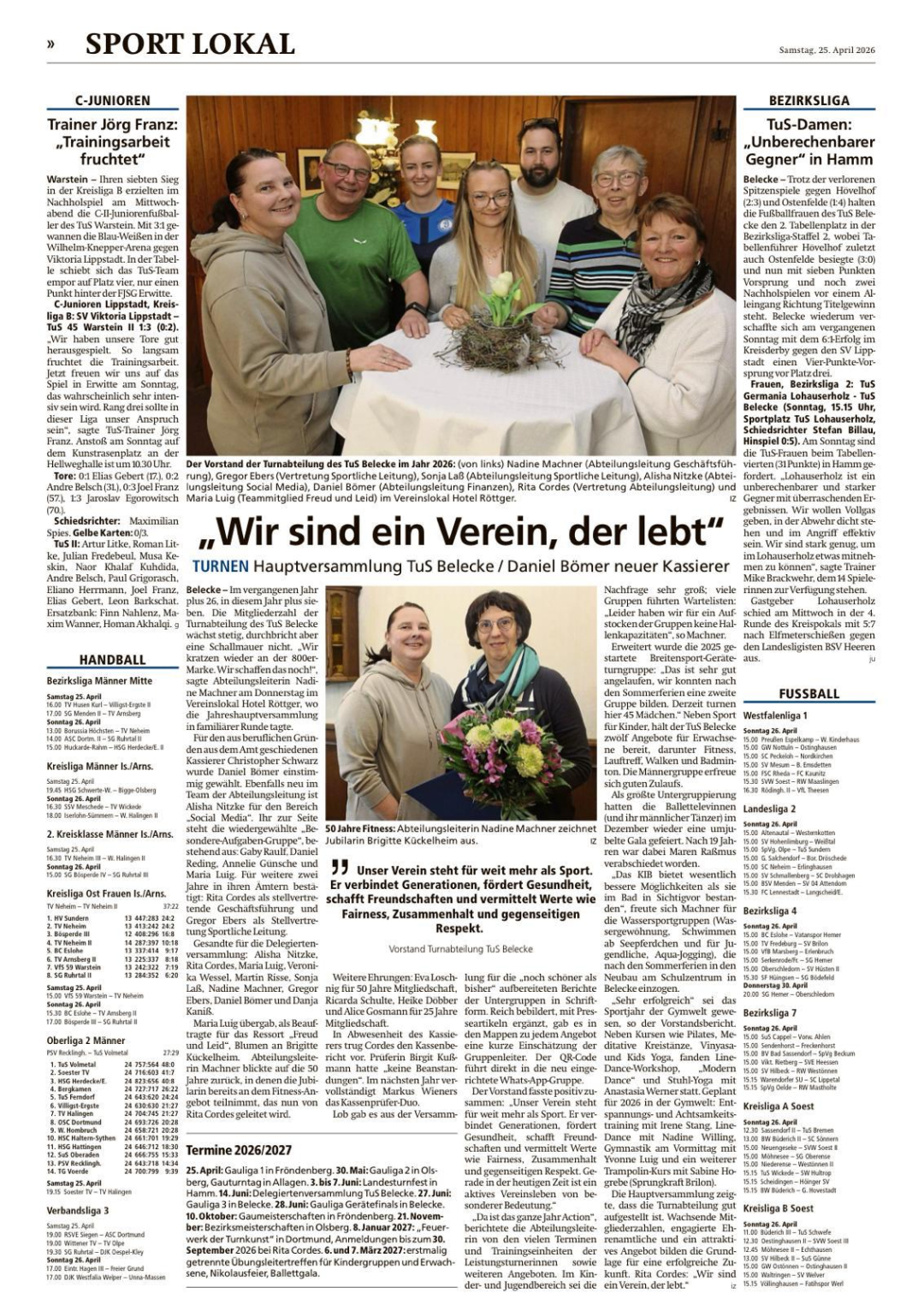 Zeitungsartikel Hauptversammlung 2026 04 25